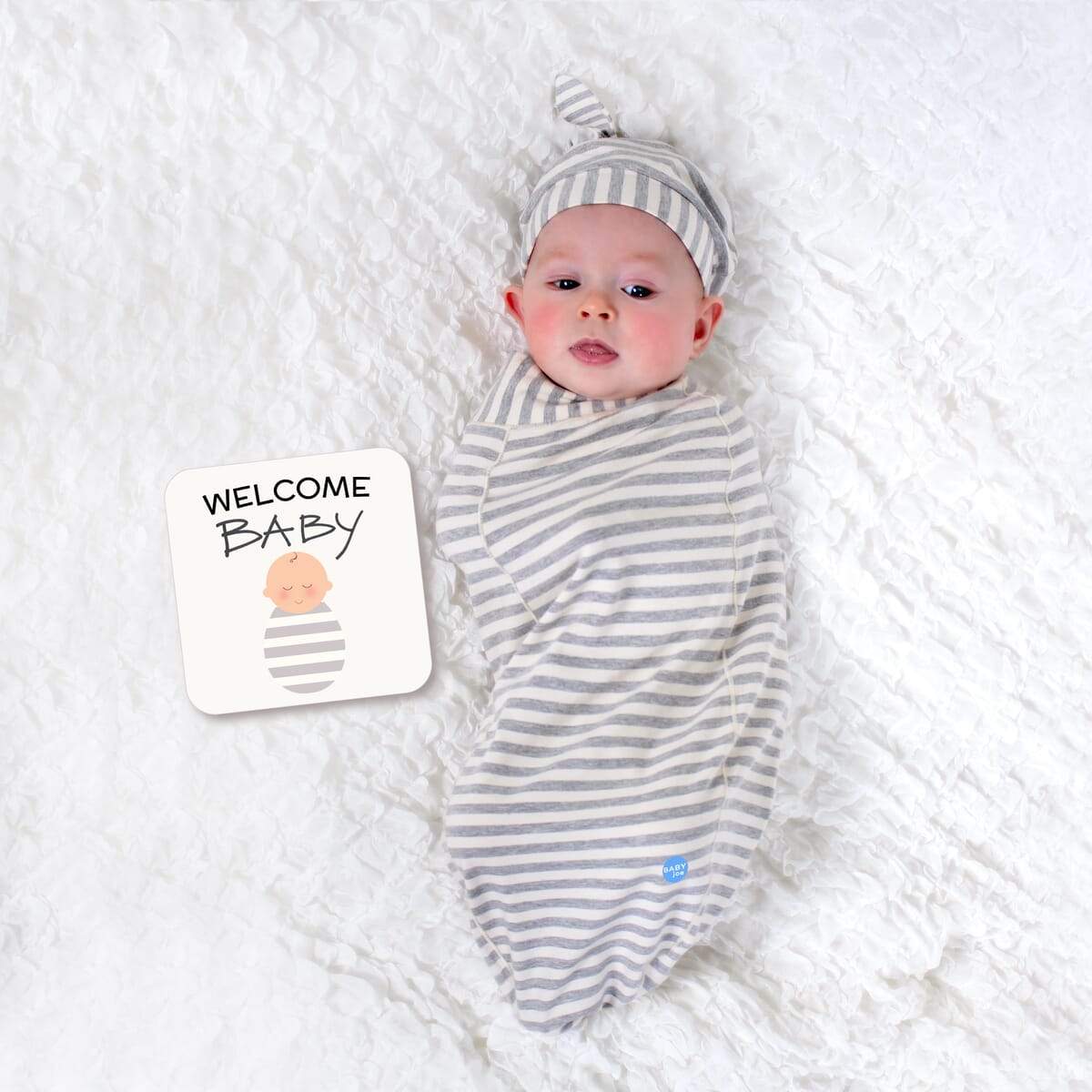 🤍🌫️ Stripe Cocoon Swaddle Set
