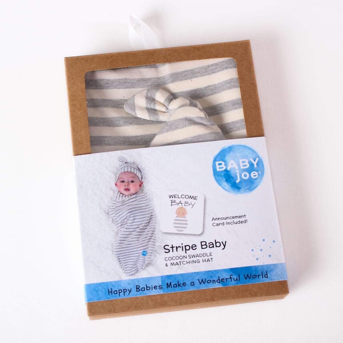 🤍🌫️ Stripe Cocoon Swaddle Set